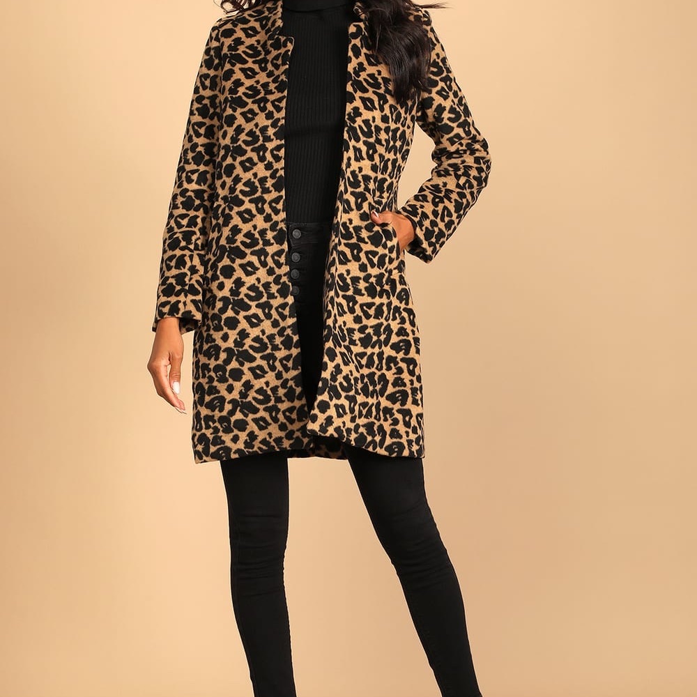 Lulu’s Leopard Print Coat - Picture 2 of 3